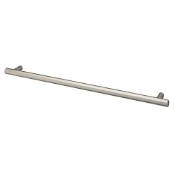 Poignée de meuble en T GoodHome Dizel acier effet nickel satin gris l.360mm x l.12mm x H. 35mm entraxe 320mm