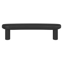 Poignée de meuble en T GoodHome Armel aluminium mat noir l.120mm x l.17mm x H. 30mm entraxe 96mm
