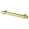 Poignée de meuble en T GoodHome Kerver acier et Zamac effet laiton doré l.168mm x l.18mm x H. 34mm entraxe 128mm