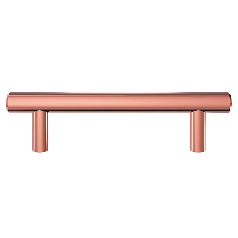 Poignée de meuble en T GoodHome Dizel acier doré l.136mm x l.12mm x H. 35mm entraxe 96mm