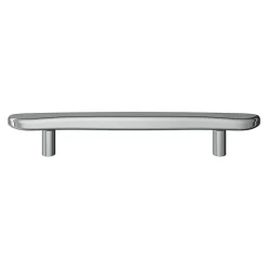 Poignée de meuble en T GoodHome Armel aluminium effet chromé gris l.190mm x l.17mm x H. 30mm entraxe 128mm