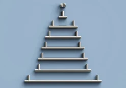 Poignée de meuble en T GoodHome Dizel acier effet nickel satin gris l.200mm x l.12mm x H. 35mm entraxe 160mm
