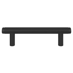 Poignée de meuble en T GoodHome Irus acier mat noir l.136mm x l.12mm x H. 35mm entraxe 96mm