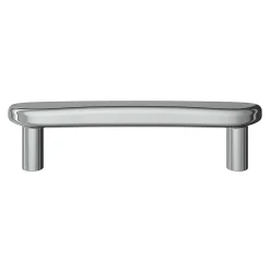 Poignée de meuble en T GoodHome Armel aluminium effet chromé gris l.120mm x l.17mm x H. 30mm entraxe 96mm