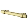 Poignée de meuble en T GoodHome Kerver acier et Zamac effet laiton doré l.136mm x l.18mm x H. 34mm entraxe 96mm