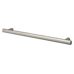 Poignée de meuble en T GoodHome Dizel acier effet nickel satin gris l.264mm x l.12mm x H. 35mm entraxe 224mm
