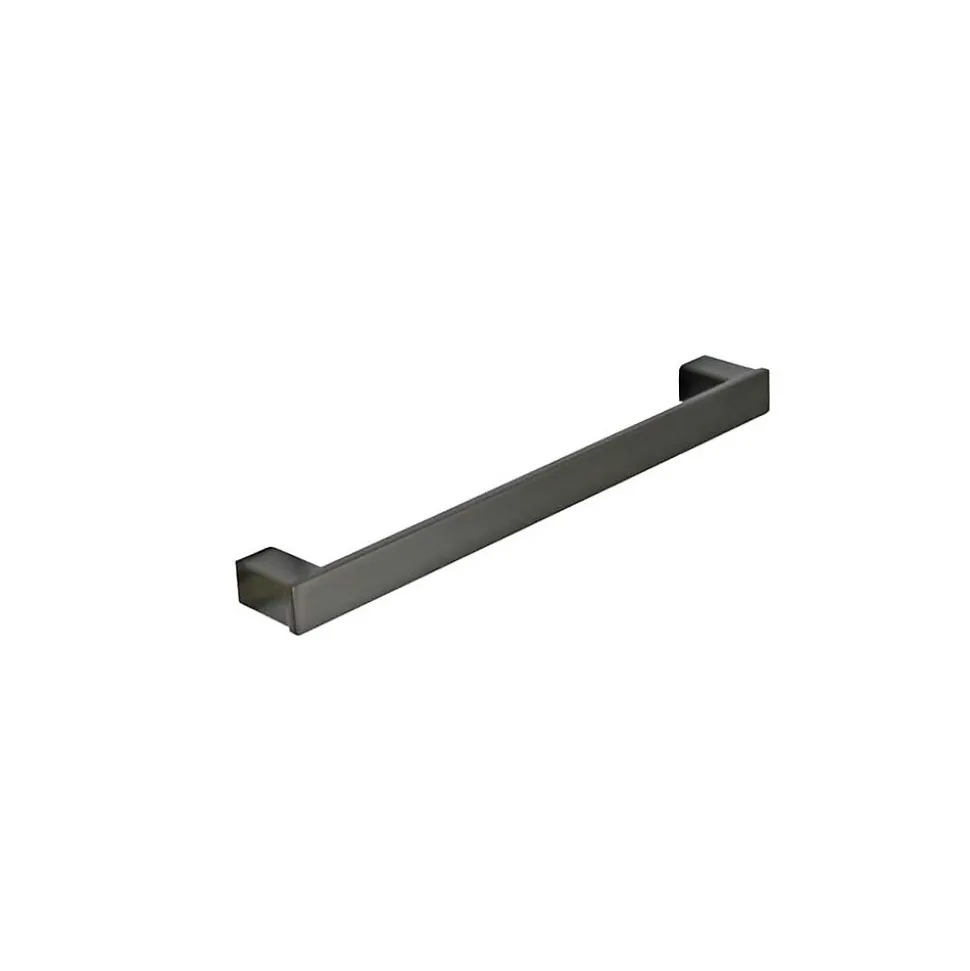 Poignée de meuble en zamac finition canon de fusil mat e 128 mm avec vis incluses