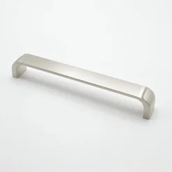 Poignée de meuble en zamac E 160 mm NICKELÉ BROSSÉ