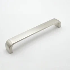 Poignée de meuble en zamac E 160 mm NICKELÉ BROSSÉ