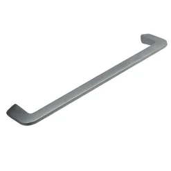 Poignée de meuble en zamac finition chrome mat e 320 mm avec vis incluses