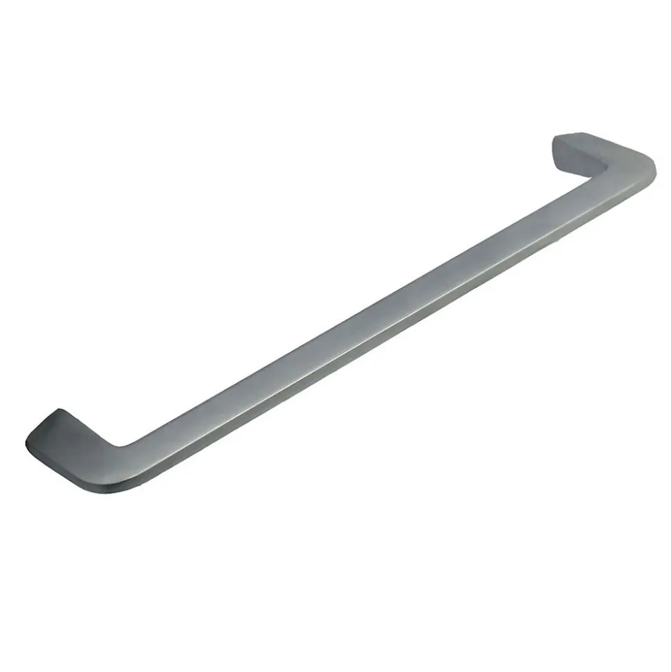Poignée de meuble en zamac finition chrome mat e 320 mm avec vis incluses
