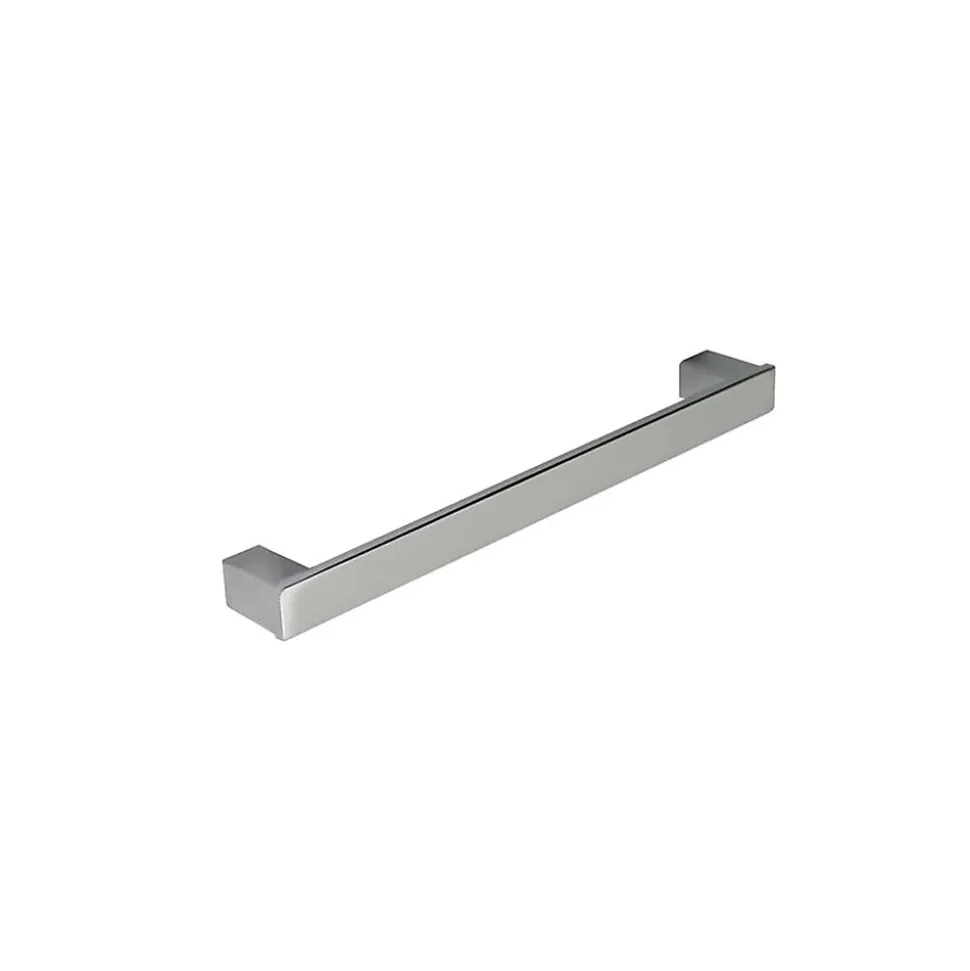 Poignée de meuble en zamac finition chrome brillant e 128 mm avec vis incluses
