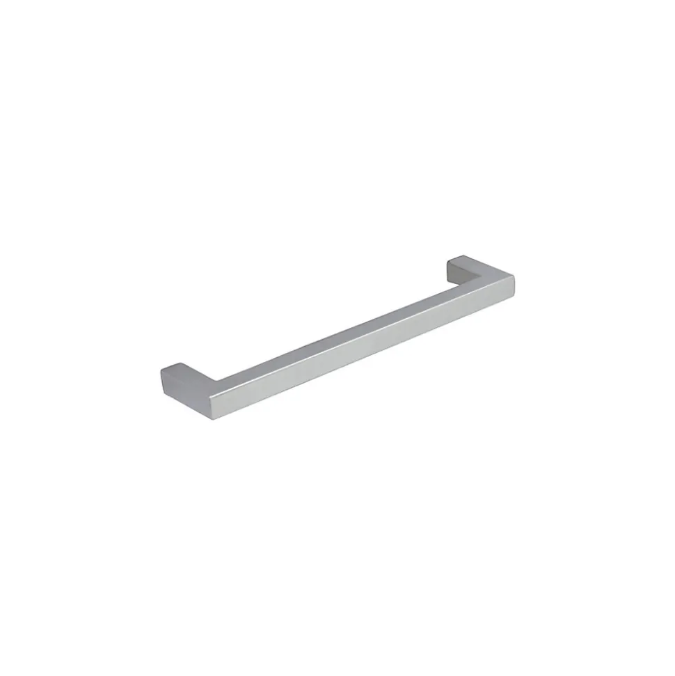 Poignée de meuble en zamac finition chrome brillant e 128 mm avec vis incluses