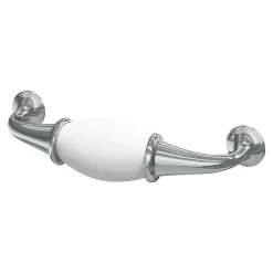 Poignée de meuble GoodHome porcelaine blanc 96mm