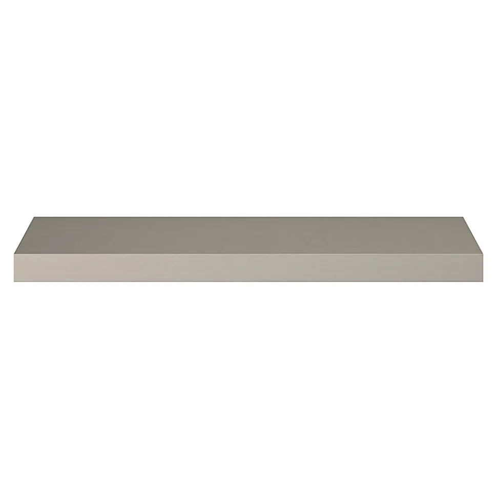 Poignée de meuble Incurvé GoodHome Skej aluminium effet nickel satin gris l.152mm x l.19mm x H. 35mm entraxe 128mm