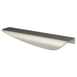 Poignée de meuble Incurvé GoodHome Mehaban effet nickel satin gris l.170mm x l.44mm x H. 18mm entraxe 128mm