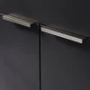 Poignée de meuble Incurvé GoodHome Skej aluminium effet nickel satin gris l.120mm x l.19mm x H. 35mm entraxe 96mm