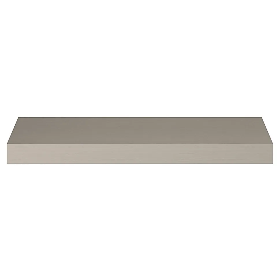 Poignée de meuble Incurvé GoodHome Skej aluminium effet nickel satin gris l.120mm x l.19mm x H. 35mm entraxe 96mm