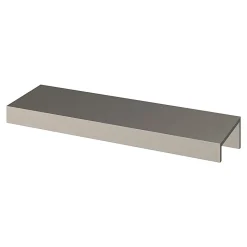 Poignée de meuble Incurvé GoodHome Skej aluminium effet nickel satin gris l.120mm x l.19mm x H. 35mm entraxe 96mm