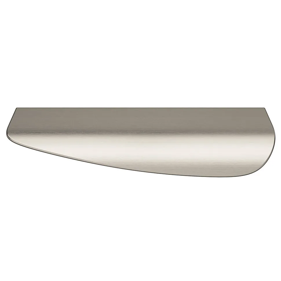 Poignée de meuble Incurvé GoodHome Mehaban effet satin gris l.120mm x l.44mm x H. 13mm entraxe 96mm