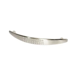 Poignée de meuble nœud Diss effet nickel satin gris l.158mm x l.20mm x H. 27mm entraxe 128mm