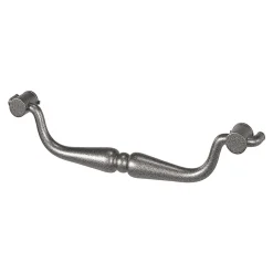 Poignée de meuble nœud GoodHome Kilhog effet étain satin gris l.143mm x H. 35mm entraxe 128mm
