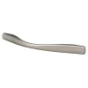 Poignée de meuble nœud GoodHome Ruis effet nickel satin gris l.137mm x l.10mm x H. 25mm entraxe 96mm