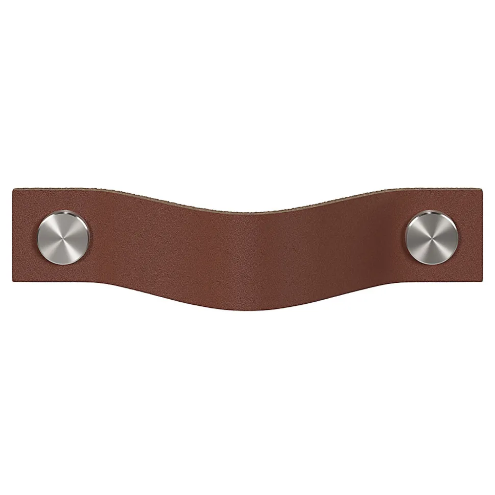 Poignée de meuble nœud GoodHome Hezo marron foncé l.12.3cm x h.2.4cm x p.2.1cm