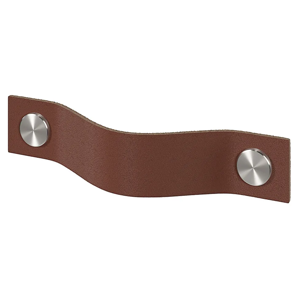Poignée de meuble nœud GoodHome Hezo marron foncé l.12.3cm x h.2.4cm x p.2.1cm