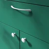 Poignée de meuble nœud GoodHome Primel mat blanc l.160mm x l.9mm x H. 27mm entraxe 128mm