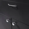 Poignée de meuble nœud GoodHome Primel effet chromé gris l.114mm x l.11mm x H. 27mm entraxe 96mm