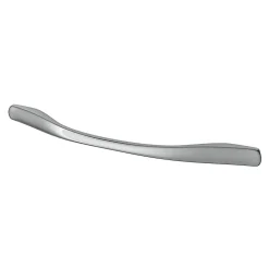 Poignée de meuble nœud GoodHome Ruis effet chromé gris l.169mm x l.10mm x H. 25mm entraxe 128mm