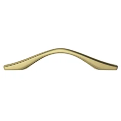 Poignée de meuble nœud GoodHome Ruis effet laiton doré l.137mm x l.10mm x H. 25mm entraxe 96mm