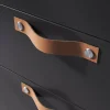 Poignée de meuble nœud GoodHome Hezo marron claire l.15.3cm x h.2.4cm x p.2.5cm