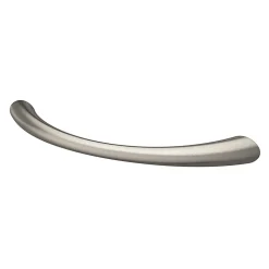 Poignée de meuble nœud GoodHome Primel effet nickel satin gris l.114mm x l.11mm x H. 27mm entraxe 96mm