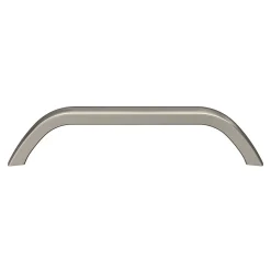 Poignée de meuble nœud GoodHome Irvil aluminium effet nickel satin gris l.142mm x l.12mm x H. 30mm entraxe 128mm