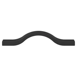 Poignée de meuble nœud GoodHome Prat aluminium mat noir l.130mm x l.10mm x H. 24mm entraxe 96mm