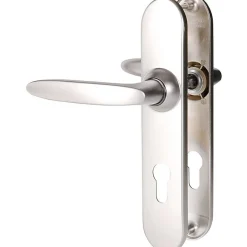 Poignée de porte d'entrée - Jazz - Vachette - Gris - Clé I - 195 mm