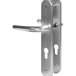 Poignée de porte d'entrée - San diego - Hoppe Et Cie - Gris argent - Clé I - 195 mm