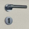 Poignée de porte design à cylindre finition aspect noir mat Asteria - KATCHMEE