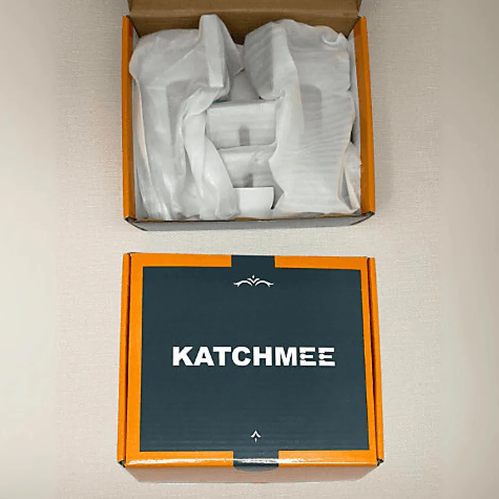 Poignée de porte design à cylindre finition aspect chrome mat Agata - KATCHMEE