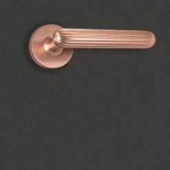 Poignée de porte design finition aspect or rose Livia - KATCHMEE