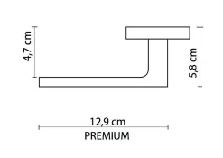 Poignée de porte d'intérieur Premium chrome aspect Textile perle à cylindre