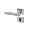 Poignée de porte d'intérieur Premium chrome Cuir Argile à cylindre