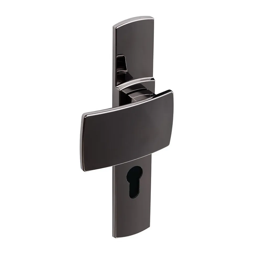 Poignée de porte intérieure - Muze - Vachette - Gris argent - Condamnation - 165 mm