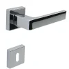 Poignée de porte intérieure sur rosaceZamac chrome brillant Avec ressort de rappel Hardwarexchange
