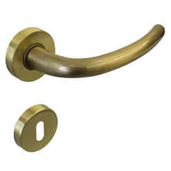 Poignée de porte intérieure sur rosace Zamac bronze vernis haute resistance Avec ressort de rappel Hardwarexchange