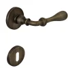Poignée de porte intérieure sur rosaceZamac bronze brossé mat Avec ressort de rappel Hardwarexchange