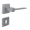 Poignée de porte intérieure sur rosaceZamac chrome satiné mat Avec ressort de rappel Hardwarexchange