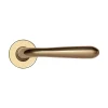 Poignée de porte intérieure sur rosaceZamac haute resistance laiton brillant Avec ressort de rappel Hardwarexchange